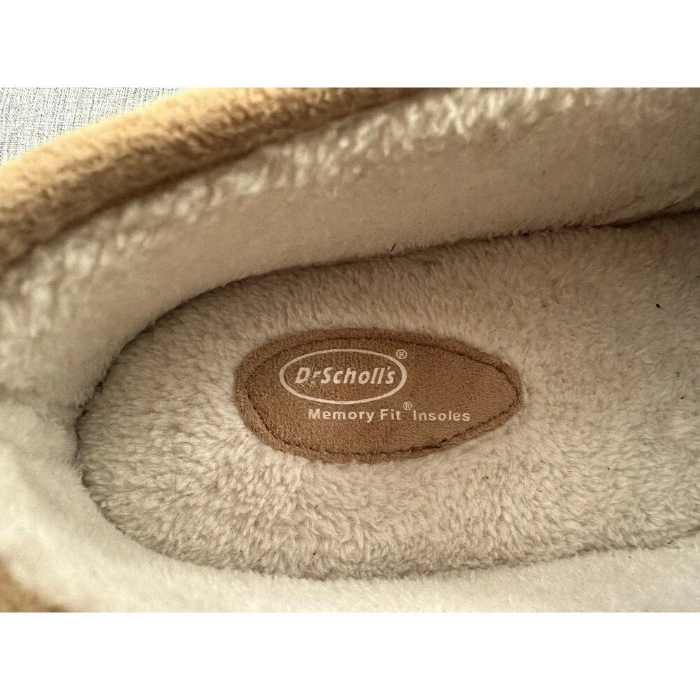 New Dr Scholl's Calistoga Brown Men's Size 13 Fleece lined Slippers Hard Soles